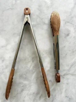 Acacia Wood Tongs, Set of 2