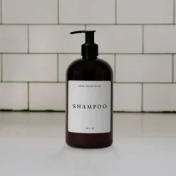 Amber Plastic Shampoo - 16 oz