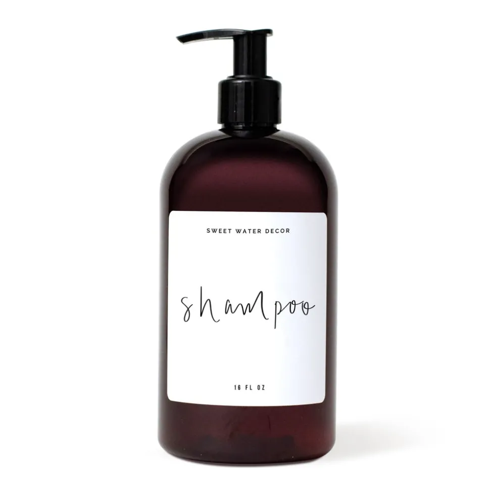 Amber Plastic Shampoo - 16 oz