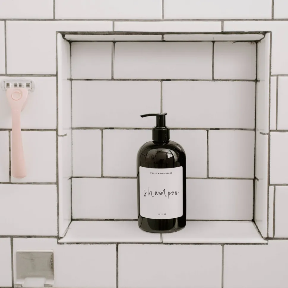 Amber Plastic Shampoo - 16 oz