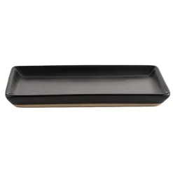 Black Stoneware Tray | Soap Dispenser Tray | Sweet Water Decor