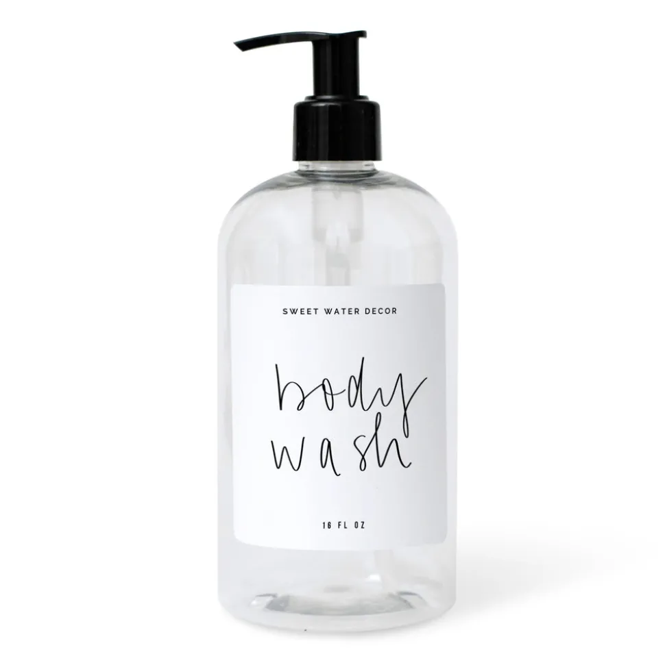 Clear Plastic Body Wash - 16 oz