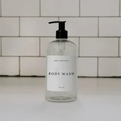 Clear Plastic Body Wash - 16 oz