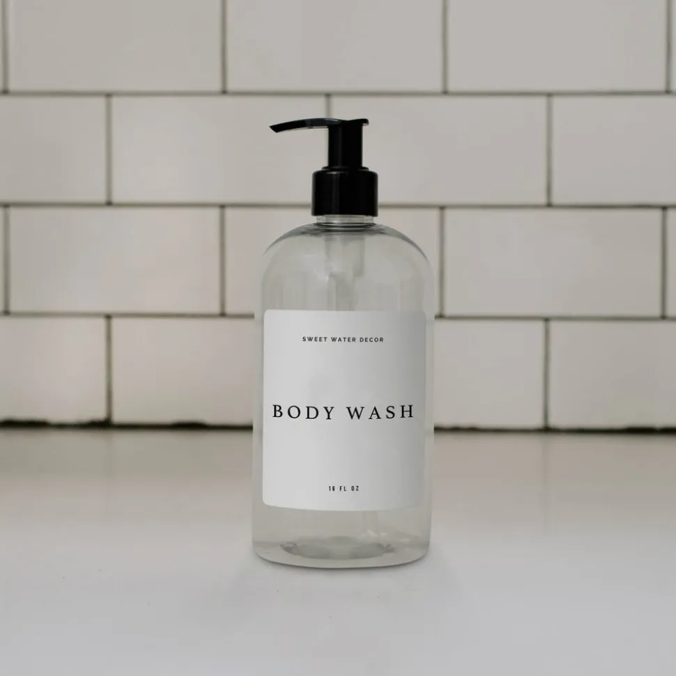 Clear Plastic Body Wash - 16 oz