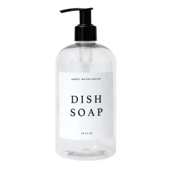 Clear Plastic Dish Soap - 16 oz