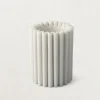 Columbia Fluted White Marble Bottle Holder - Sweet Water Decor