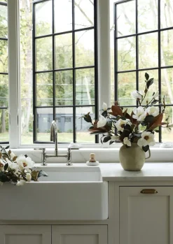 Cream Magnolia Fake Flower Branch