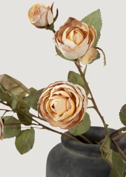 Dried Look Fake Roses in Beige