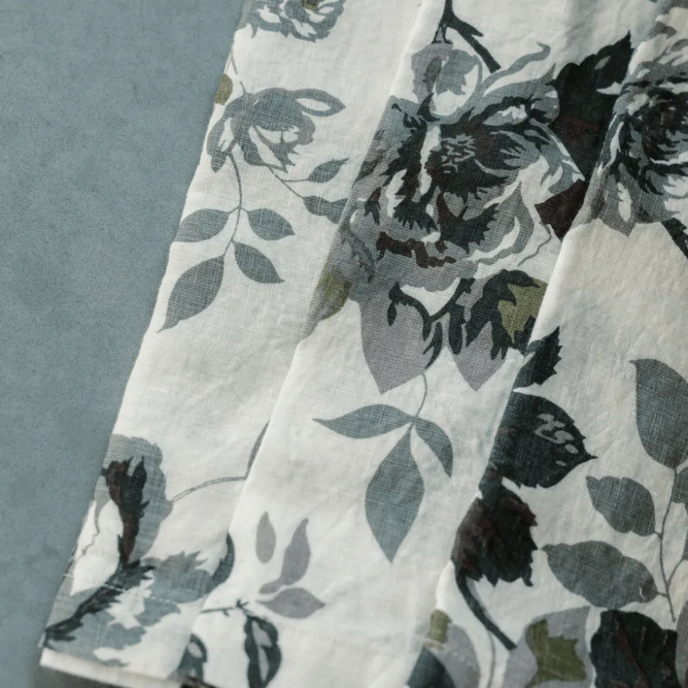 Eggplant and Grey Roses Napkins - Sweet Water Decor