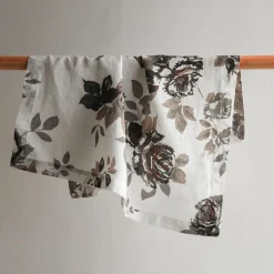 Eggplant and Grey Roses Napkins - Sweet Water Decor