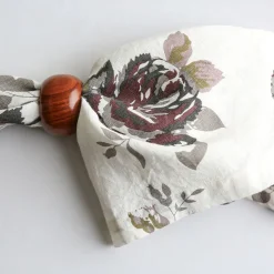 Eggplant and Grey Roses Napkins - Sweet Water Decor
