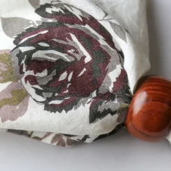 Eggplant and Grey Roses Napkins - Sweet Water Decor