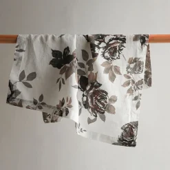 Eggplant and Grey Roses Napkins - Sweet Water Decor