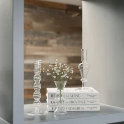 Etched Borosilicate Glass Bud Vases - Set of 3