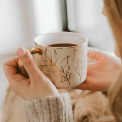 Gold Leaves 14 oz Mug