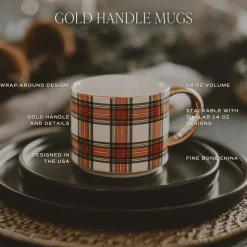 Gold Snowflakes 14 oz Mug