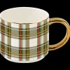 Green Plaid 14 oz Mug