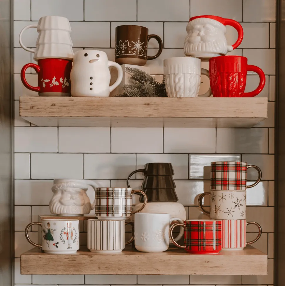 Green Plaid 14 oz Mug