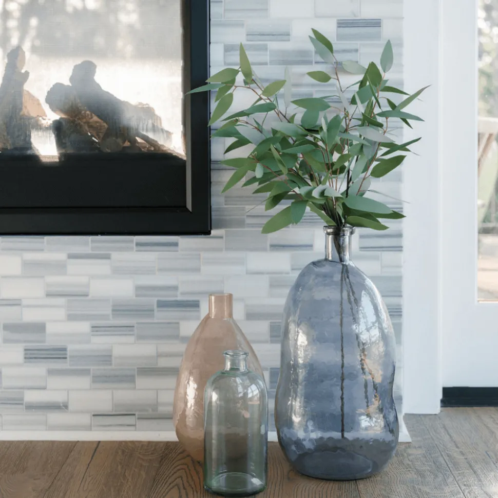 Hammered Glass Vase in Peach - Sweet Water Decor