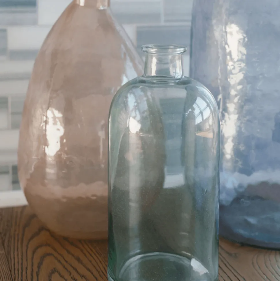 Hammered Glass Vase in Peach - Sweet Water Decor