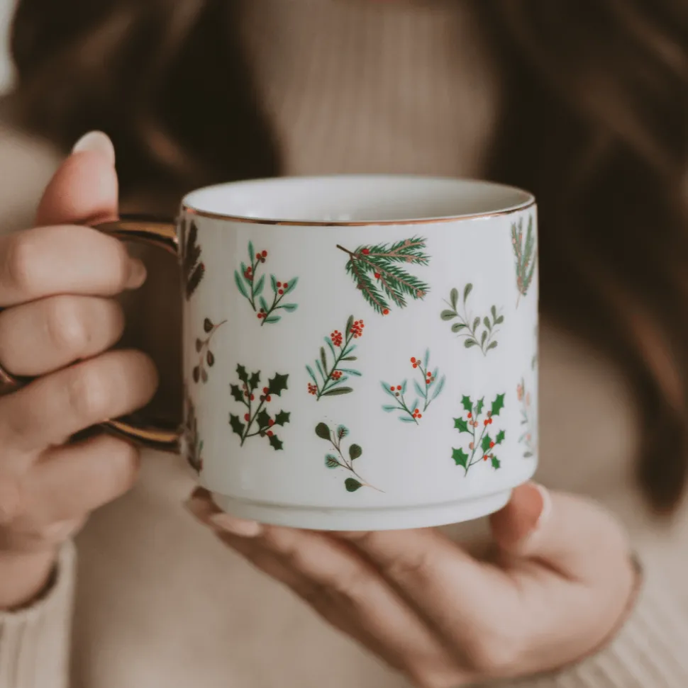 Holiday Greenery 14 oz Mug