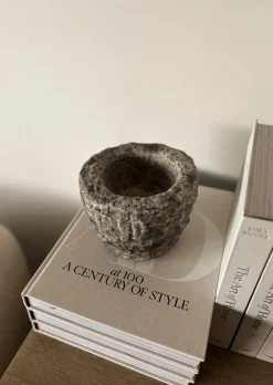 Large Carved Stone Bowl - Sweet Water Decor