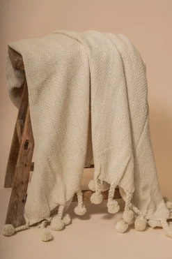 Leslie Throw Blanket - Cream