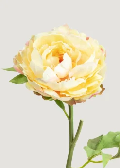 Real Touch Peony in Pale Yellow