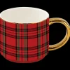 Red Plaid 14 oz Mug