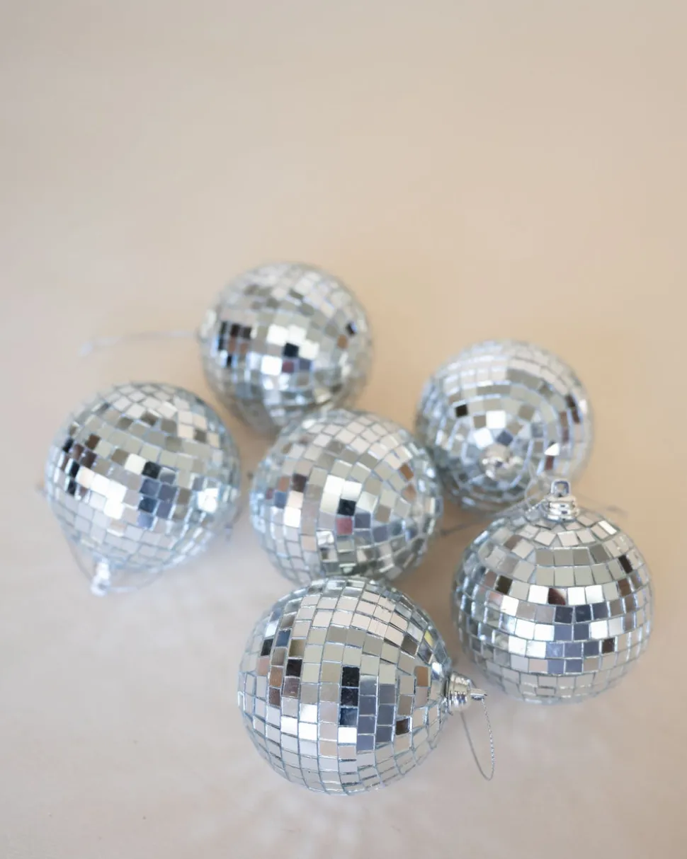 Silver Disco Ball Ornament set - Sweet Water Decor