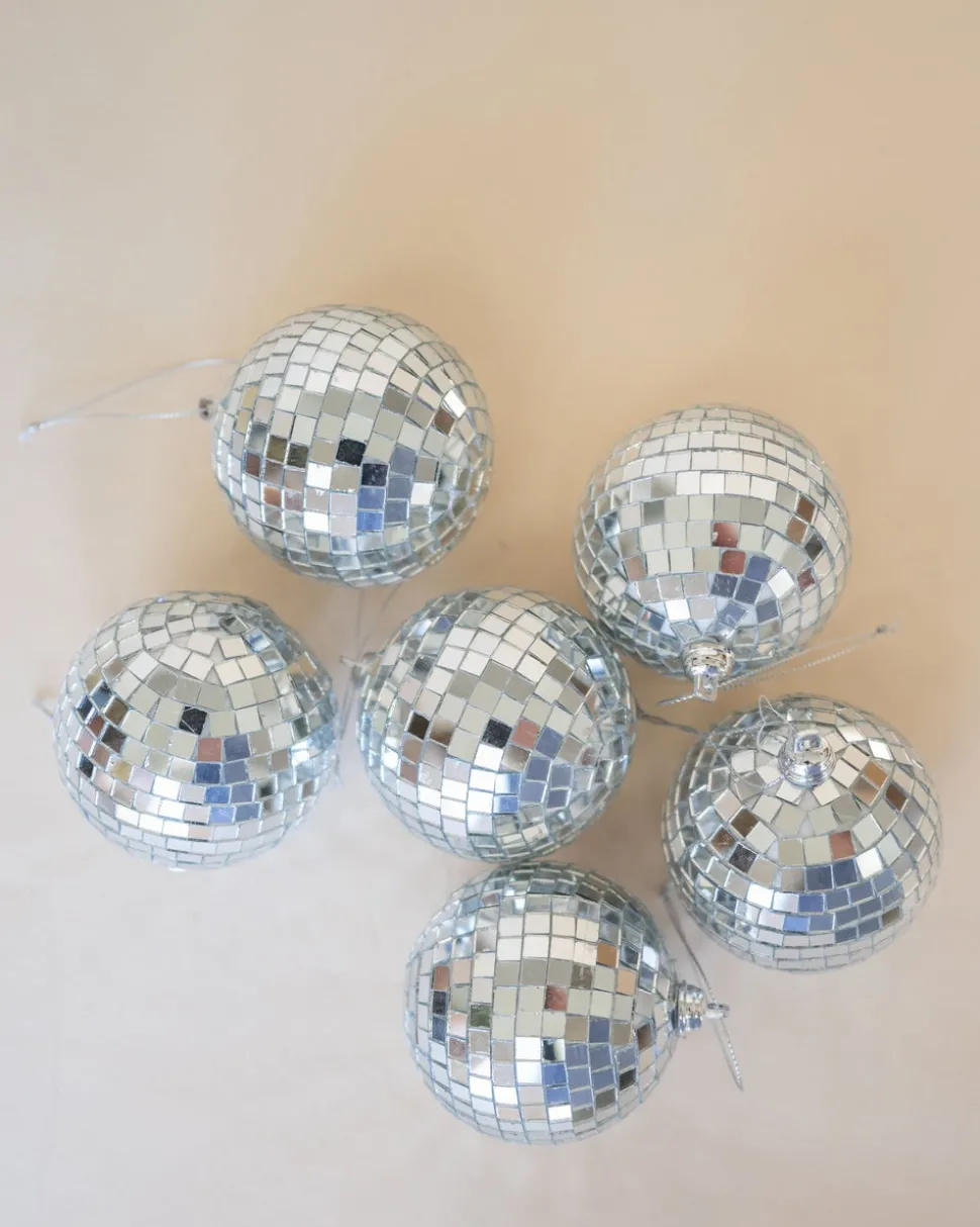 Silver Disco Ball Ornament set - Sweet Water Decor