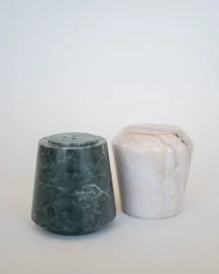 Stacking Marble Salt and Pepper Shaker Set