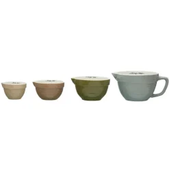 Stoneware Batter Bowl Measuring Cups – Set of 4