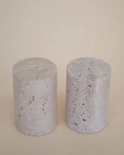 Travertine Salt and Pepper Shaker set - Sweet Water Decor