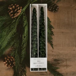 Tree Taper Candles - Set of 2